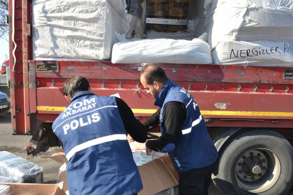 Aksaray’da 23 bin 200 paket  kaçak sigara ele geçirildi