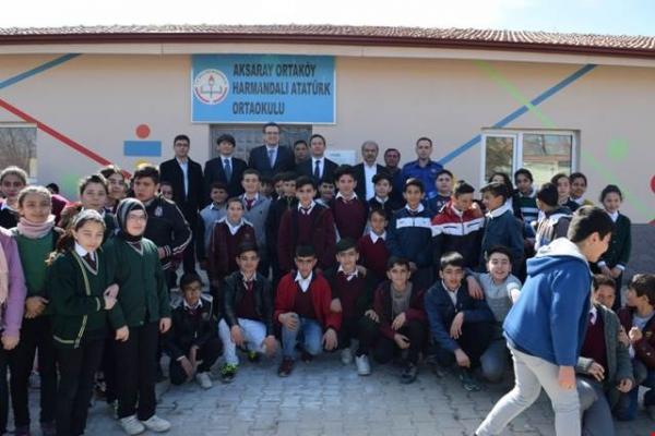 Harmandalı Atatürk Ortaokulu yenilendi