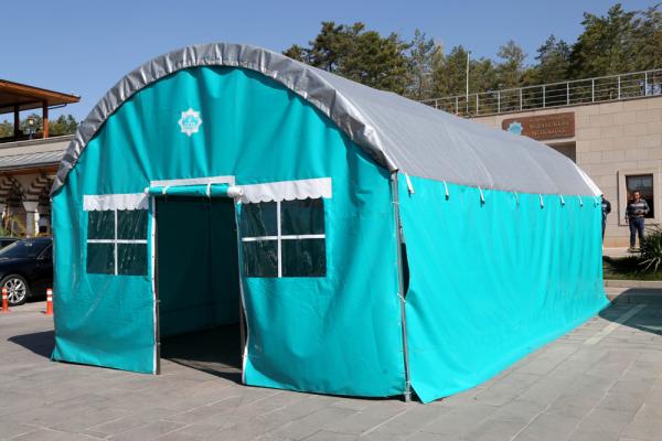 Hizmet için modern  taziye çadırları yapıldı